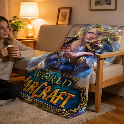 Throw High-Density Short Plush Blanket For Sofa Nap Air-Conditioned Room Soft Skin-Friendly World Of Warcraft