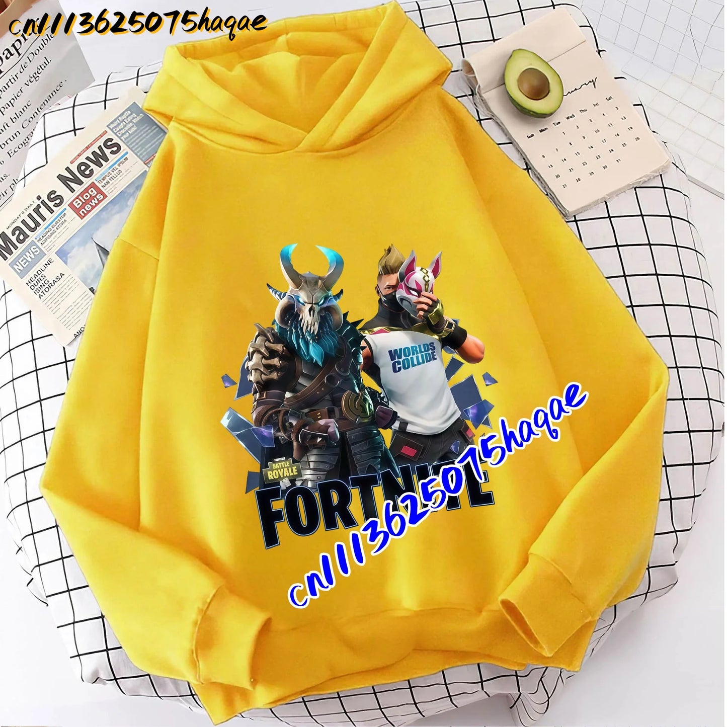 FORTNITED Kinder-Langarm-Hoodie für Mädchen und Jungen, Streetwear, Pullover-Sweatshirt für Babys, Anime-Mode, Kinderoberteil, Geschenk