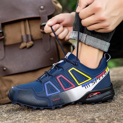 Men Cycling Shoes Outdoor Mountain Cross-Country Cycling Shoes Men Non-Slip Wear-Resistant Cycling Training Shoes Hiking Shoes