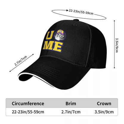 Yellow Wrestling Cena John White Custom Baseball Caps For Mens Unisex Male Beach Sunscreen Hat Snapback Cap