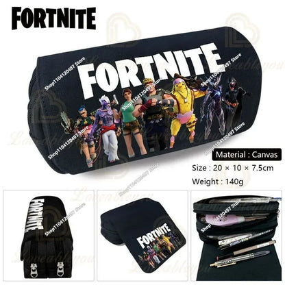 New Fortnite Pencil Case Cartoon Figure Printed Pencil Bags Cute Pencil Cases Boys School Supplies Children Birthday Gifts