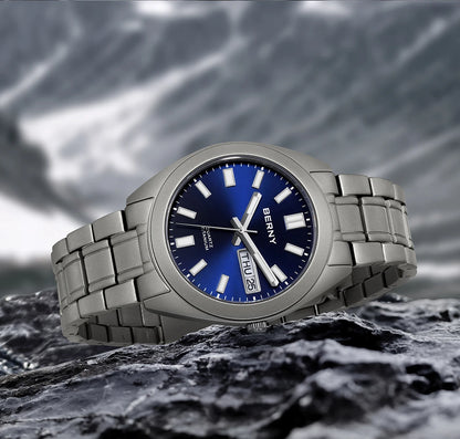 BERNY Titanium Watch for Men Super Light Weight Wristwatch Super Luminous Sapphire 10ATM Waterproof Sport Field Quartz Watches