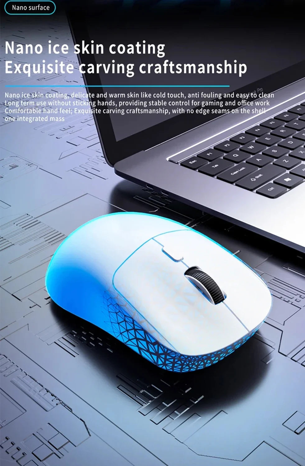 Silent Wireless Mouse 4 Colors Rechargeable Ergonomic Gaming Mice Dual-Mode Bluetooth Computer Gamer Mouse for ipad Office PC
