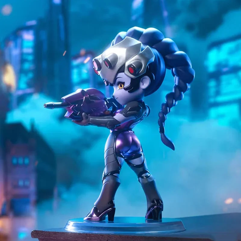 POP MART Overwatch Play of The Game serijos paslaptinga akloji dėžutė – kawaii stiliaus žaislai, dekoratyvinės figūrėlės, namų dekoras, staliniai modeliai-lėlės