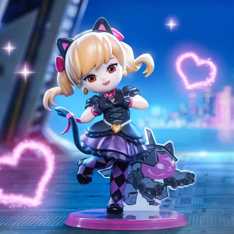 POP MART Overwatch Play of The Game serijos paslaptinga akloji dėžutė – kawaii stiliaus žaislai, dekoratyvinės figūrėlės, namų dekoras, staliniai modeliai-lėlės