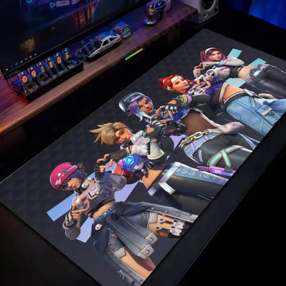 Großes Overwatch-PC-Gaming-Mauspad, süße pinke Tastatur-Erweiterungsmatte, Laptop-Gaming-Zubehör, Schreibtischmatte, Kawaii-HD-Teppich