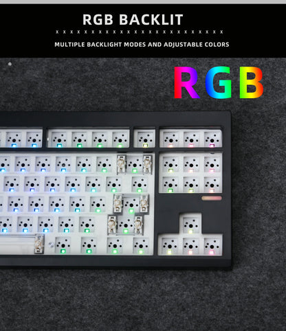 ZUOYA GMK87L Mechanical Keyboard KIT  Gasket Structure VIA /Qmk Programmable Hot-Swap Three Mode Wireless RGB Keyboard KIT