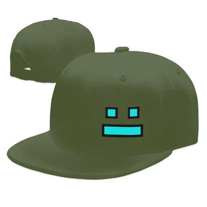 Czapki z daszkiem z gry Geometry Dash – czapki baseballowe typu snapback dla mężczyzn i kobiet, czapki regulowane, czapki hip-hopowe, czapki typu casquette