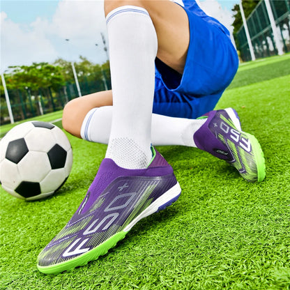 Nouvelles chaussures de football pour hommes, crampons pour terrain gazonné, chaussures de futsal confortables, chaussures de football pour terrain synthétique, chaussures de sport ultralégères, antidérapantes, pour adul