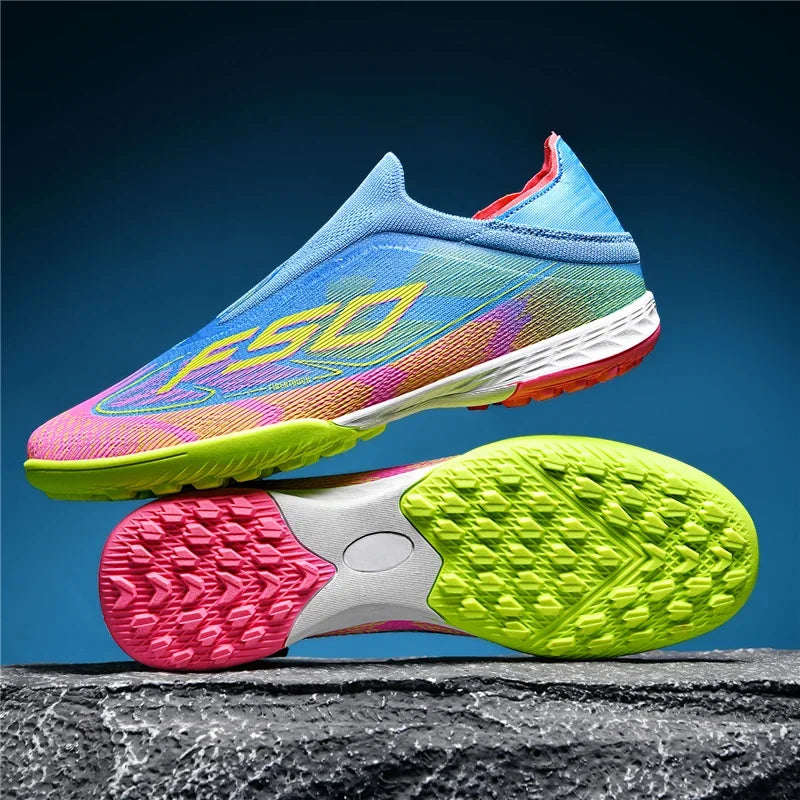 Nouvelles chaussures de football pour hommes, chaussures de match en extérieur, baskets de soccer, chaussures montantes de haute qualité, crampons antidérapants pour futsal et terrain synthétique, meilleures ventes
