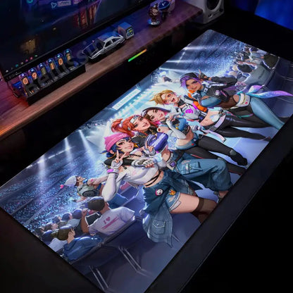 Großes Overwatch-PC-Gaming-Mauspad, süße pinke Tastatur-Erweiterungsmatte, Laptop-Gaming-Zubehör, Schreibtischmatte, Kawaii-HD-Teppich