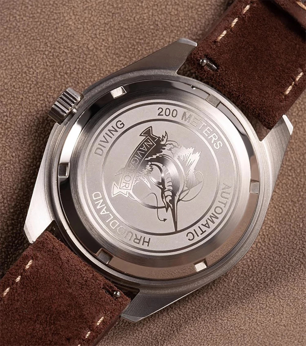 Hruodland 2026 new retro 41MM men's automatic mechanical watch Hangzhou K1 glass stainless steel waterproof 20Bar C3 reloj hombr