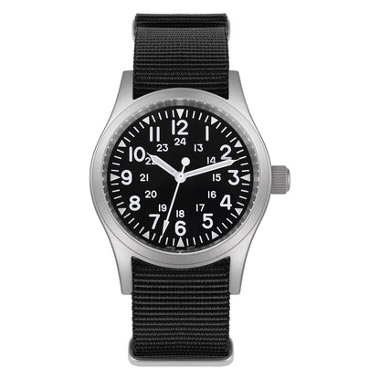 Militado ML05 38mm Men Watch VH31 Quartz Military Watches Domed Sapphire AR Coating 100m Waterproof Stainless Steel Wristwatch