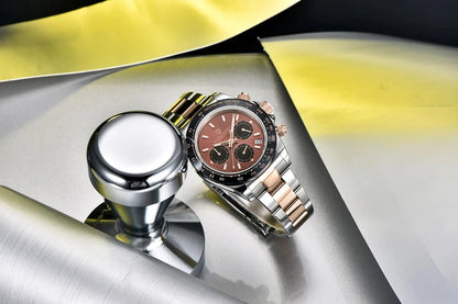 PAGANI DESIGN men’s chronograph watch – Luxury quartz wristwatch, luminous and water-resistant.