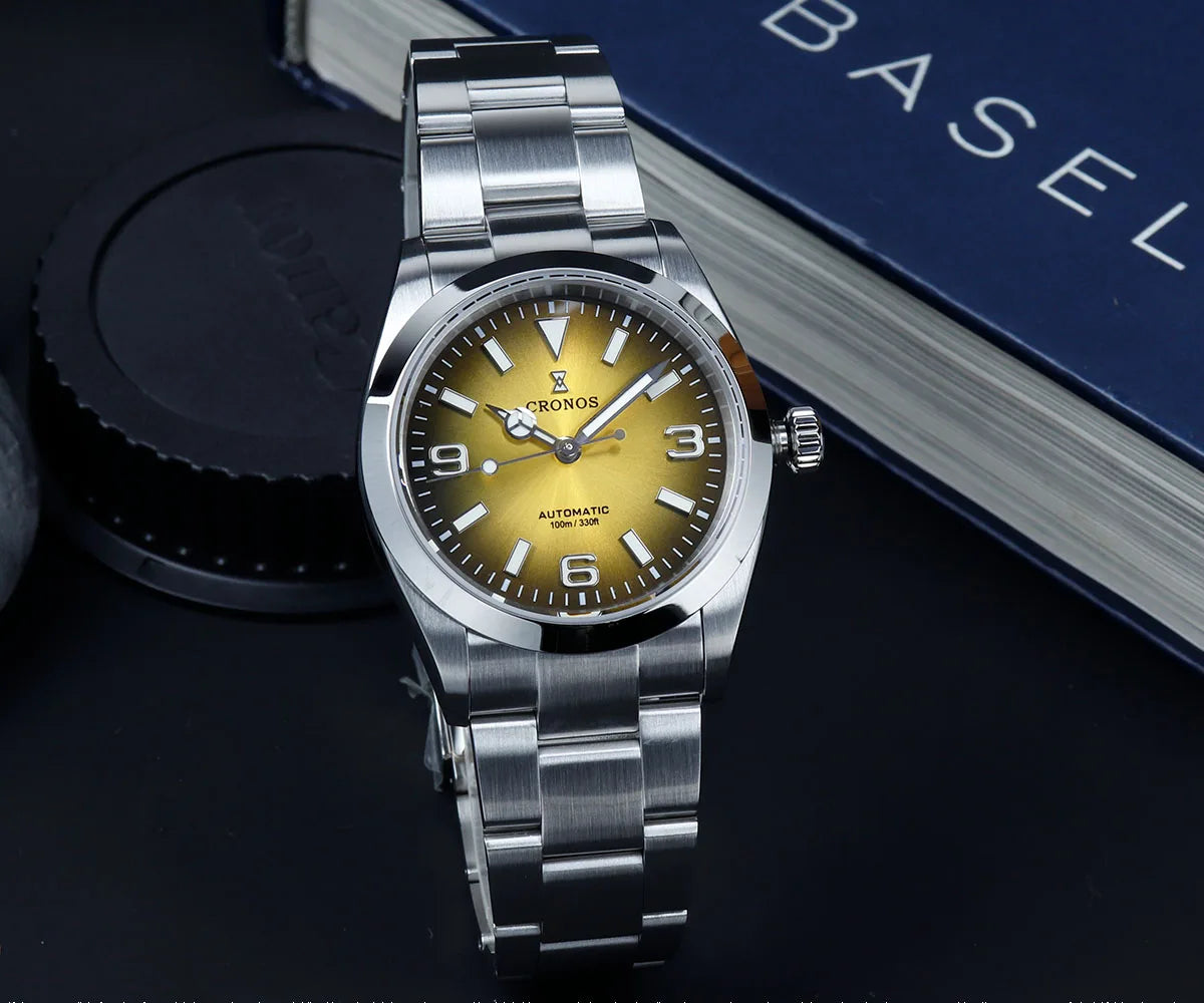 Cronos Luxury Men Watches 36mm Explore Climbing Series Couples Sport Watch NH35 PT5000Unisex Automatic Mechanical Watch 10Bar