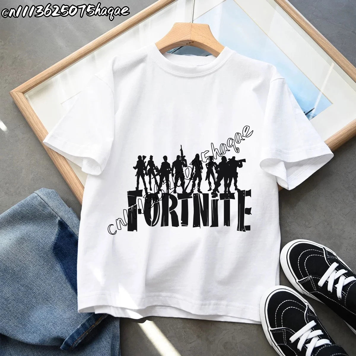 Neue Fortnite-Sommer-T-Shirts für Kinder, Cartoon-Figur-Grafik-T-Shirt, lässige Sport-Kurzarmtops für Jungen