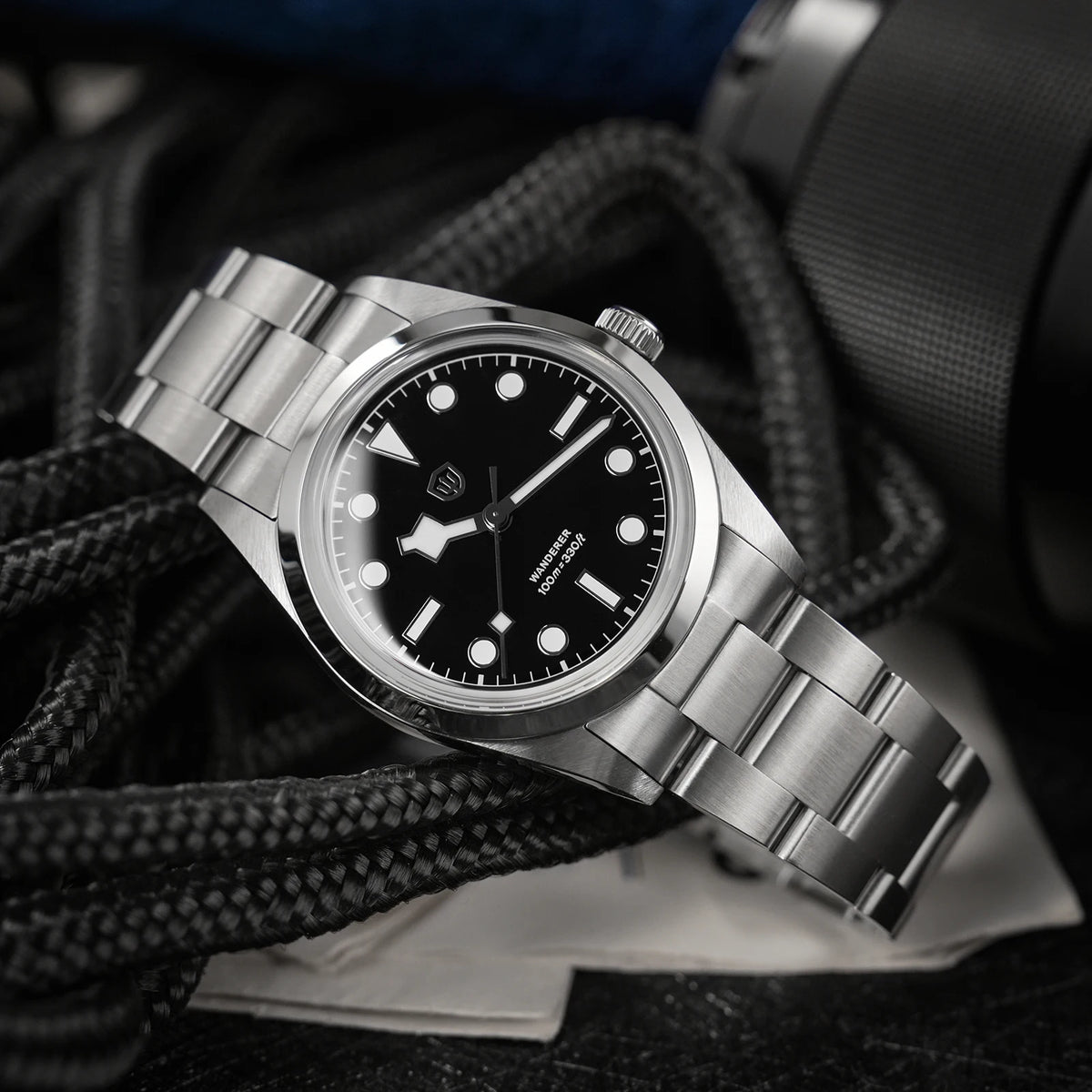 Watchdives WD1016 V3 kvarc karóra, 37 mm-es rozsdamentes acél tok, zafírüveg, vintage stílusú karóra, VH31 Sweep mozgás, 100 m vízálló férfi karóra