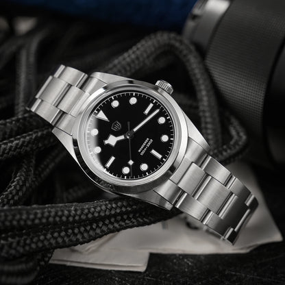 Watchdives WD1016 V3 kvarc karóra, 37 mm-es rozsdamentes acél tok, zafírüveg, vintage stílusú karóra, VH31 Sweep mozgás, 100 m vízálló férfi karóra
