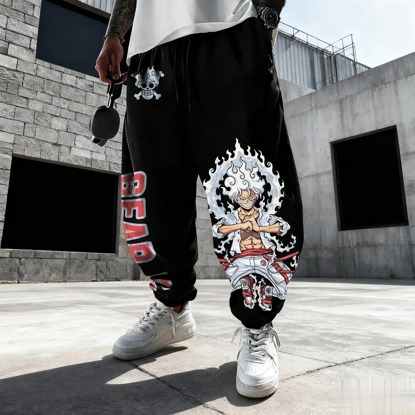 2026 One Piece Luffy Men's Sweatpants Gym Sports Pants Anime Print Loose Casual New Winter Fashion Y2K Clothes Hip Hop Trousers