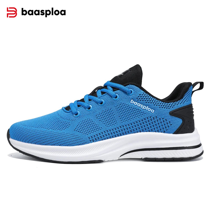 Baasploa løbesko til mænd – mærke, designer, mesh, casual sneakers, letvægts, snøresko, nye herresko til udendørs sport og tennis