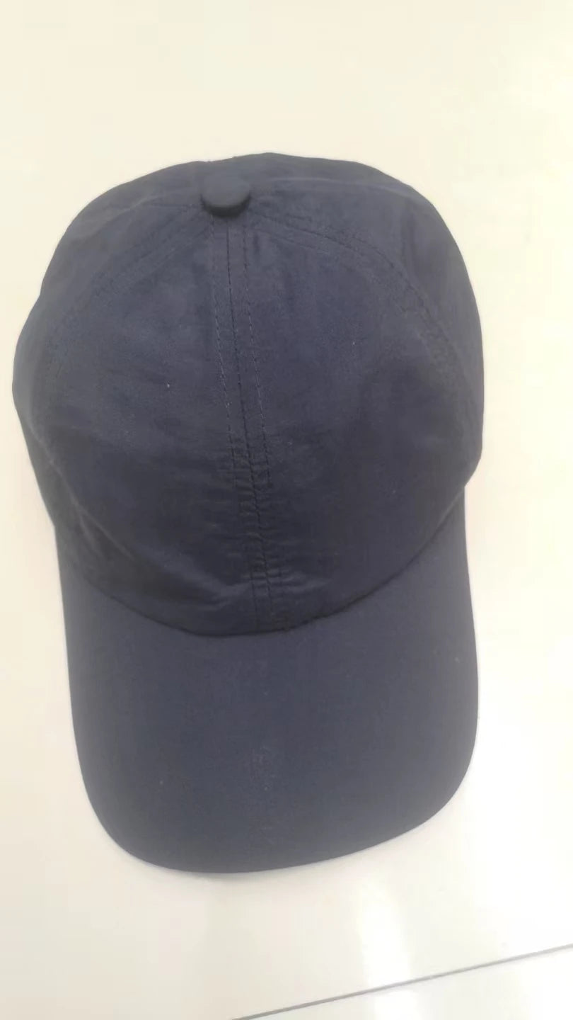 Summer Quick-dry Baseball Cap for Men Sun Hat Solid Color 100% Polyester Adjustable Cool Outdoor Riding Hiking Caps for Male