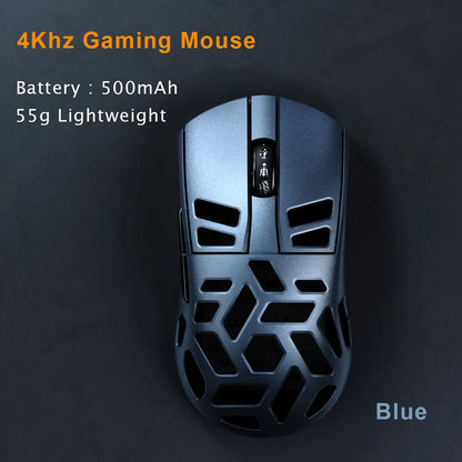 DAREU Al-mg Tri-mode 8Khz PBT bezdrátová herní myš s rychlým nabíjením PAW3950 30000 DPI, lehká, pro PC hráče
