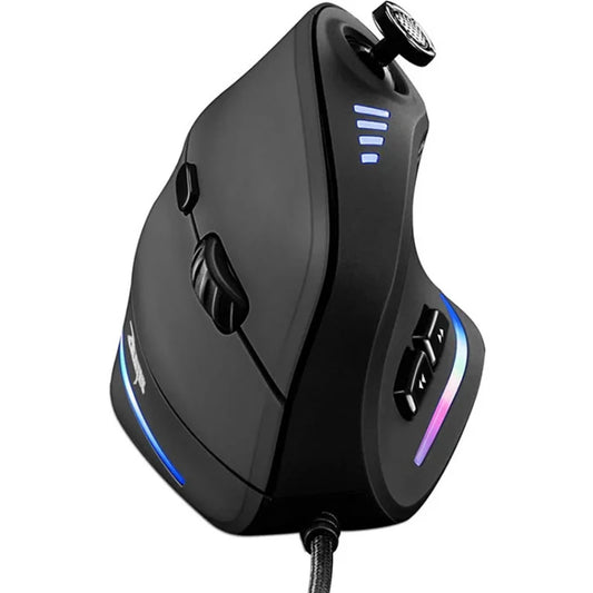 BOW Wired Gaming Mouse Programmable 12 Buttons RGB Mouse for Gamer Desktop Laptop PC Ergonomic Vertical Mouse Joystick 10000DPI