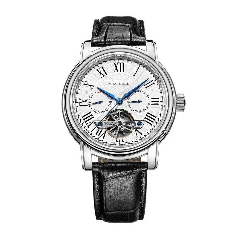 NEW Men's Automatic Mechanical Wristwatch Seagull ST25 Movement Fashion Man Hollow Flywhee Casual Business Watch 819.624