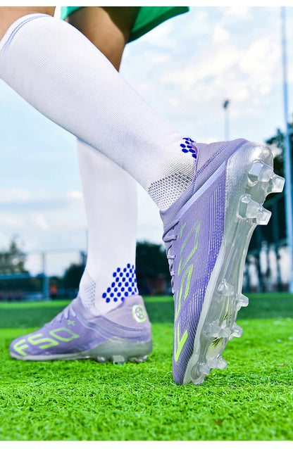 New Men Sneakers Match Grass Cleats High-quality Soccer Shoes Futsal Football Boots Non-Slip Indoor Hot-selling High-top Outdoor