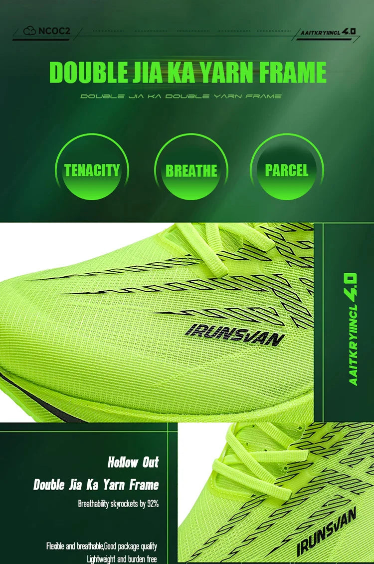 IRUNSVAN Zapatillas deportivas con placa de carbono para maratón, zapatillas profesionales de running, amortiguadoras, transpirables, para jogging, unisex 095
