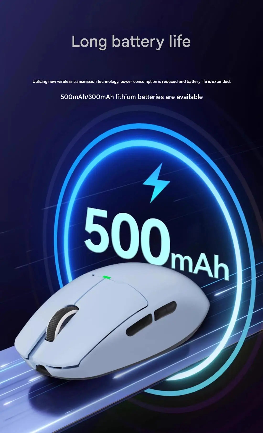 Aigo GM80 PLUS PRO trådløs Bluetooth-mus PAW3311/PAW3395 letvægts 1000HZ kablet gaming- og e-sportsmus med tre tilstande – gave
