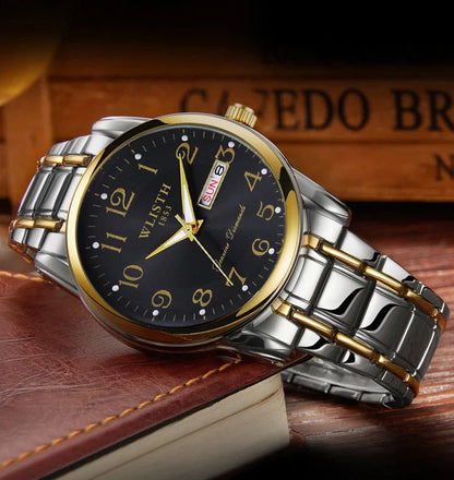 Orologio di lusso da donna, orologio al quarzo, orologio da polso digitale, impermeabile, con calendario e display illuminato; stile alla moda e professionale, adatto anche agli uomini.