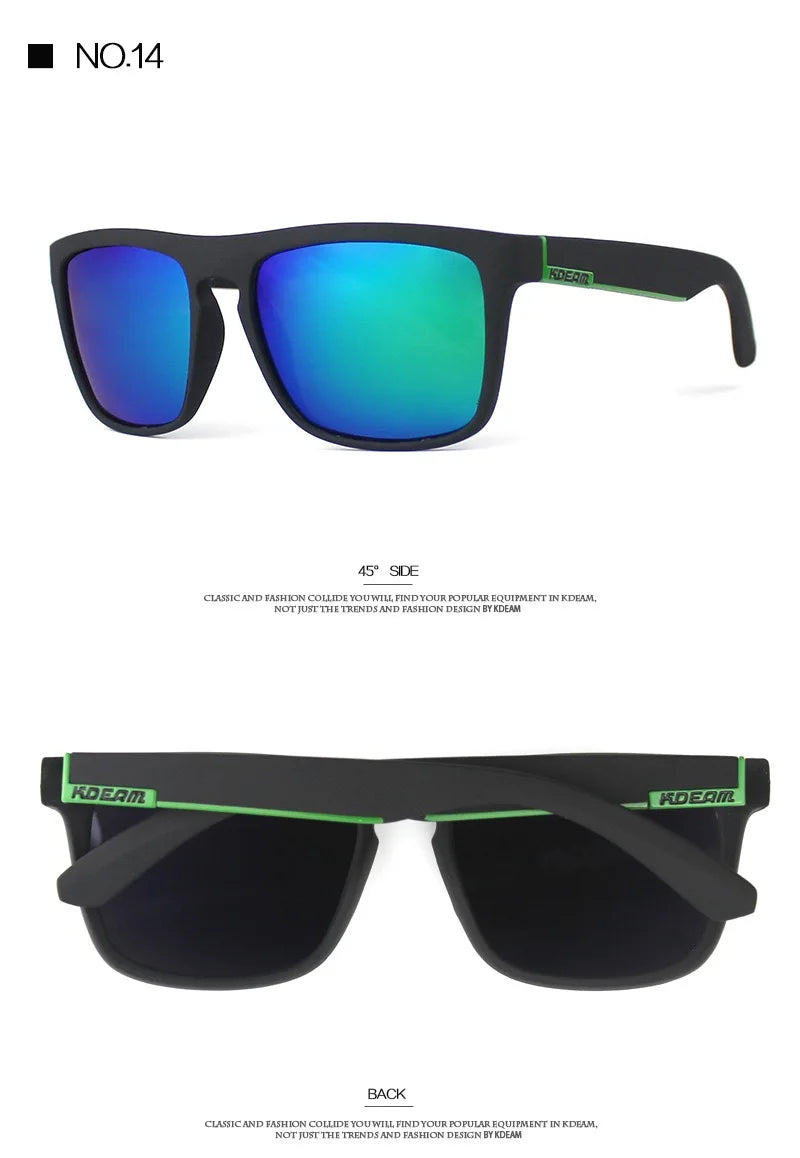 Outdoor Sport Square Myopia Lens Prescription Sunglasses Men Polarized Driving Anti-Glare Myopes Lunettes 0 -0.5 -0.75 Hoz -6.0