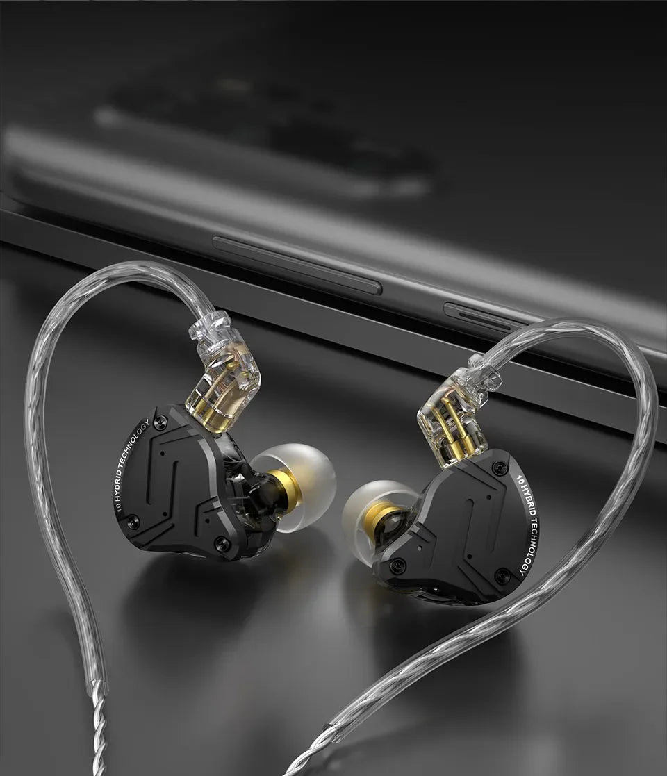 KZ ZS10 PRO X Metal Headset Hybrid drivers HIFI Bass Earbuds In-Ear Monitor Noise Cancelling Earphones ZAS ZAX ZSX ZSNPRO AS16