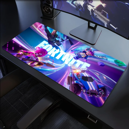 Game F-Fortnite Survival Battle Mauspad, große Schreibtischmatte, ergonomische Tastatur- und Büromatte aus Gummi für PC, rutschfest, ausfranssicher, individuell anpassbar für Zuhause