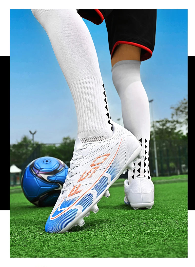 Nouvelles chaussures de football pour hommes, chaussures de futsal à cheville haute, respirantes, antidérapantes, de haute qualité, ultralégères, chaussures de sport, chaussures de match en plein air