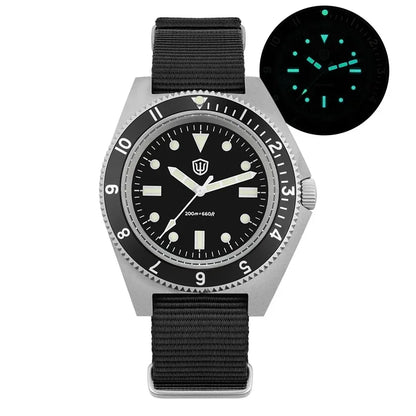 Watchdives WD1972 Quarzuhr mit VH31 Sweep-Seconds-Uhrwerk, Saphirglas, BGW9-Leuchtmasse, 20Bar wasserdicht, Vintage-Herrenuhr
