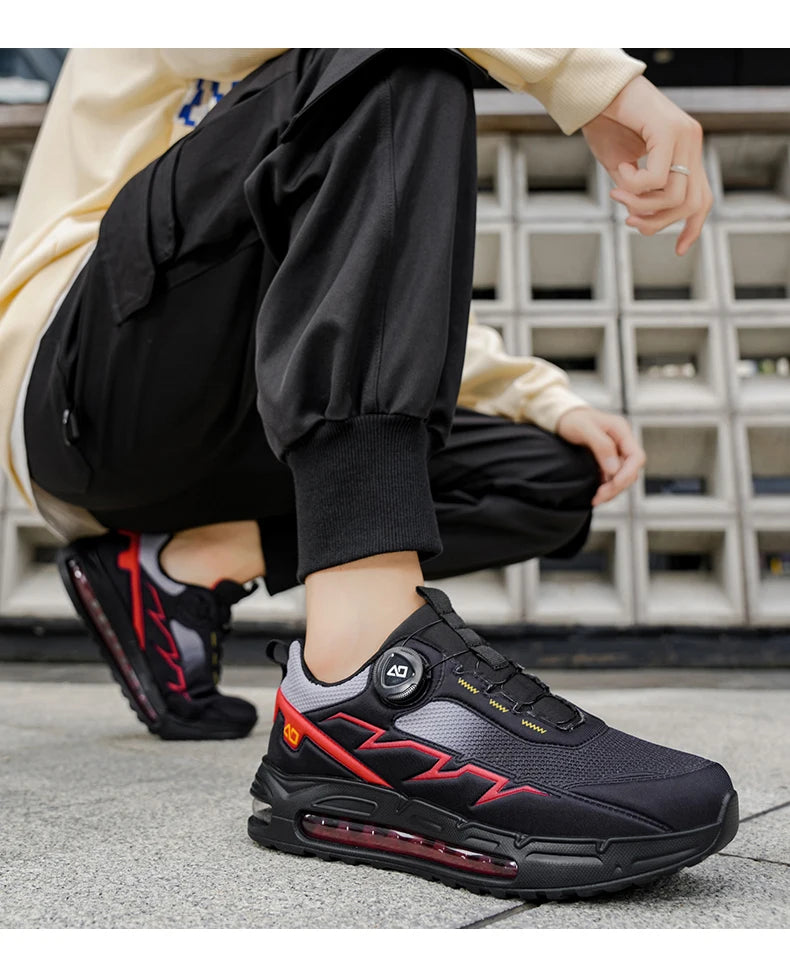 Scarpe da running da uomo primavera/estate, scarpe da trekking outdoor resistenti all’usura con chiusura BOA, stile sportivo e casual traspirante