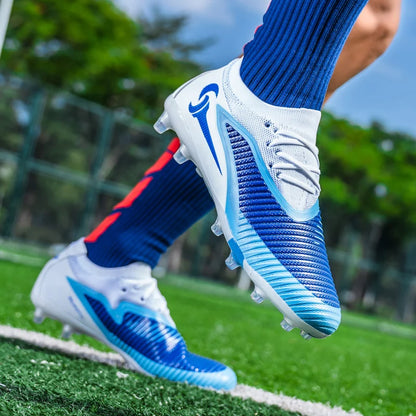 Nouvelles chaussures de football pour hommes, crampons longs antidérapants et respirants pour le sport en extérieur, idéales pour l'entraînement et les matchs, confortables pour adultes