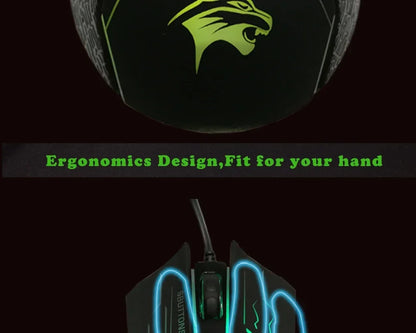 New 2026 Silent Click USB Wired Gaming Mouse 6 Buttons RGB Lighting Mute Optical Computer Mouse Mice for PC Laptop Notebook Game