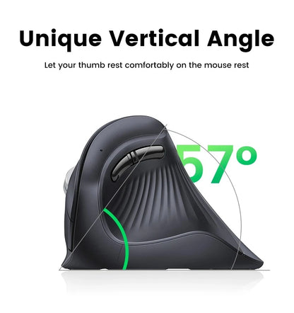 Mouse Wireless Bluetooth 5.0 2.4G Ergonomic 4000DPI 6 Mute Buttons for MacBook Tablet Laptops Computer PC Mice