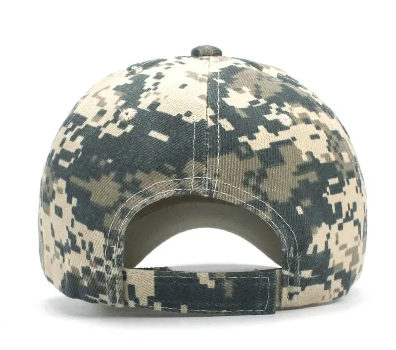 Casquettes de baseball camouflage pour homme, casquette tactique anti-UV, ajustable, style militaire, camouflage, airsoft, chasse, camping, randonnée, pêche