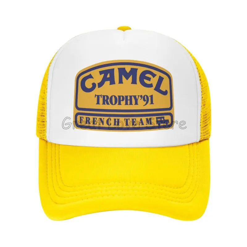 „Camel Trophy 91“ spausdinta beisbolo kepurė, unisex saulės skydeliai, vasarinės hiphopo kepurės vyrams ir moterims, lauko kvėpuojančios tinklinės „Snapback“ kepurės
