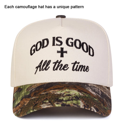 Czapki baseballowe unisex z haftem „GOD IS GOOD” – wiosna, jesień, na świeżym powietrzu, regulowane, codzienne, czapki przeciwsłoneczne, czapki sportowe