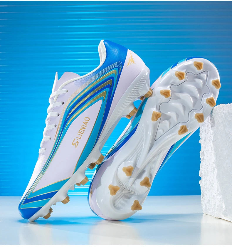Nouvelles chaussures de football pour hommes, crampons de terrain antidérapants, chaussures de football pour l'entraînement, baskets de haute qualité, futsal, intérieur, vente chaude, extérieur