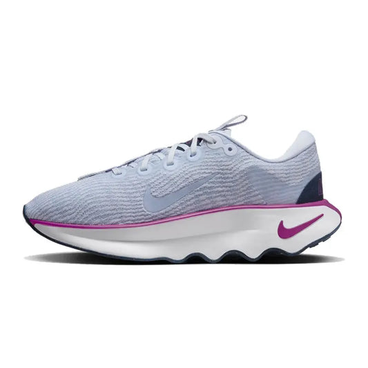 Nike Wave Thick-Soled Design Cushioning and Wear-Resistant Training Women's Running Shoes New Model Motiva Unique Pattern Sole Comfortable Foot Feel Outdoor Sports Running Shoes Gray Pink Navy Blue Fashionable Color Wave Sole