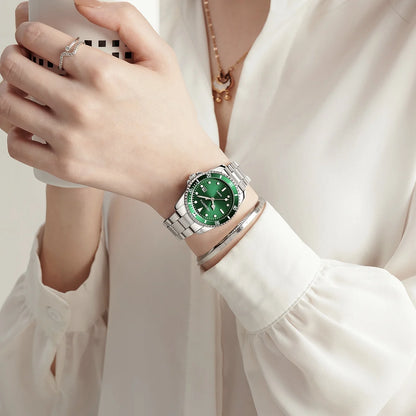 Women's Stainless Steel Strap Elegant Business Classic Date Quartz Watch