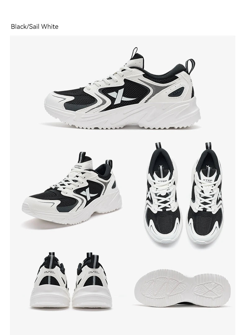 Zapatillas casuales Xtep para hombre, calzado deportivo de verano resistente, con cordones, antideslizante y resistente al desgaste para exteriores 876219320026
