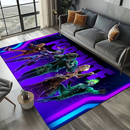 2025 Games 3D F-Fortnite Cartoon Carpet Rug for Living Room Bedroom Home Sofa Decoration, Kids Play Area Rug Non-slip Floor Mat