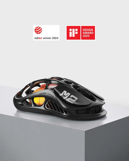 Rato Gaming Sem Fios GravaStar Mercury M2, Design Leve Alveolado, 5 Níveis de DPI Programáveis, 26,000 DPI, Sensor PAW3395DM